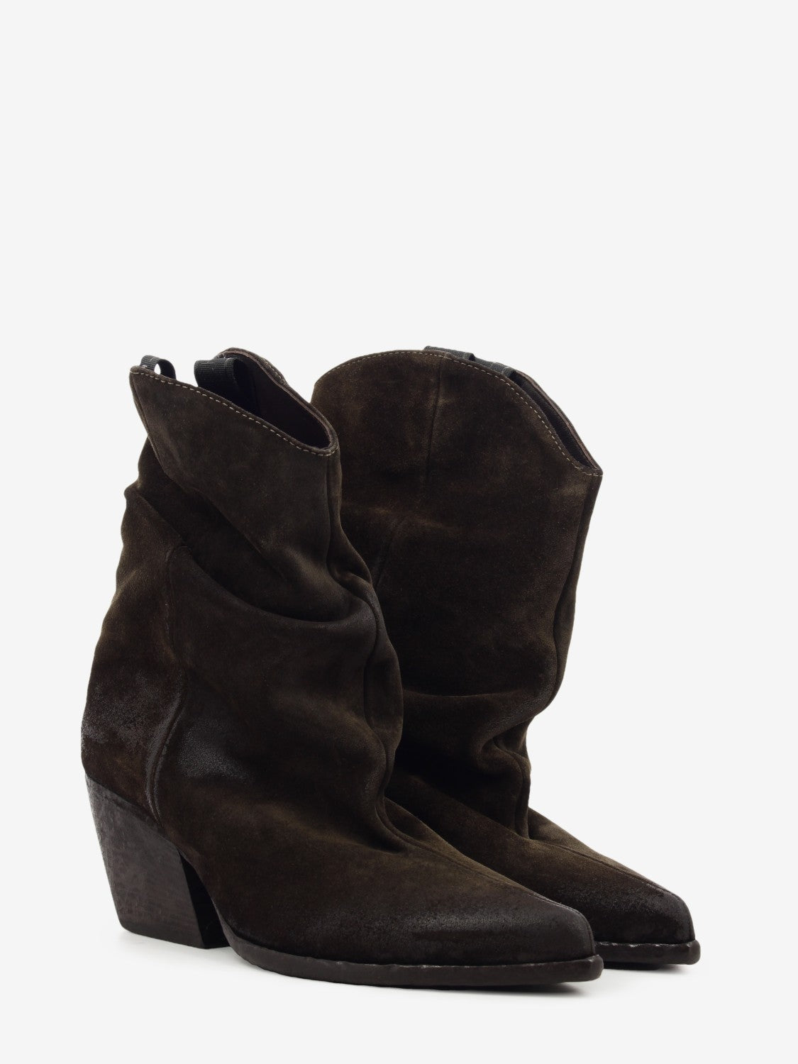 Texano medio Velour suede marrone