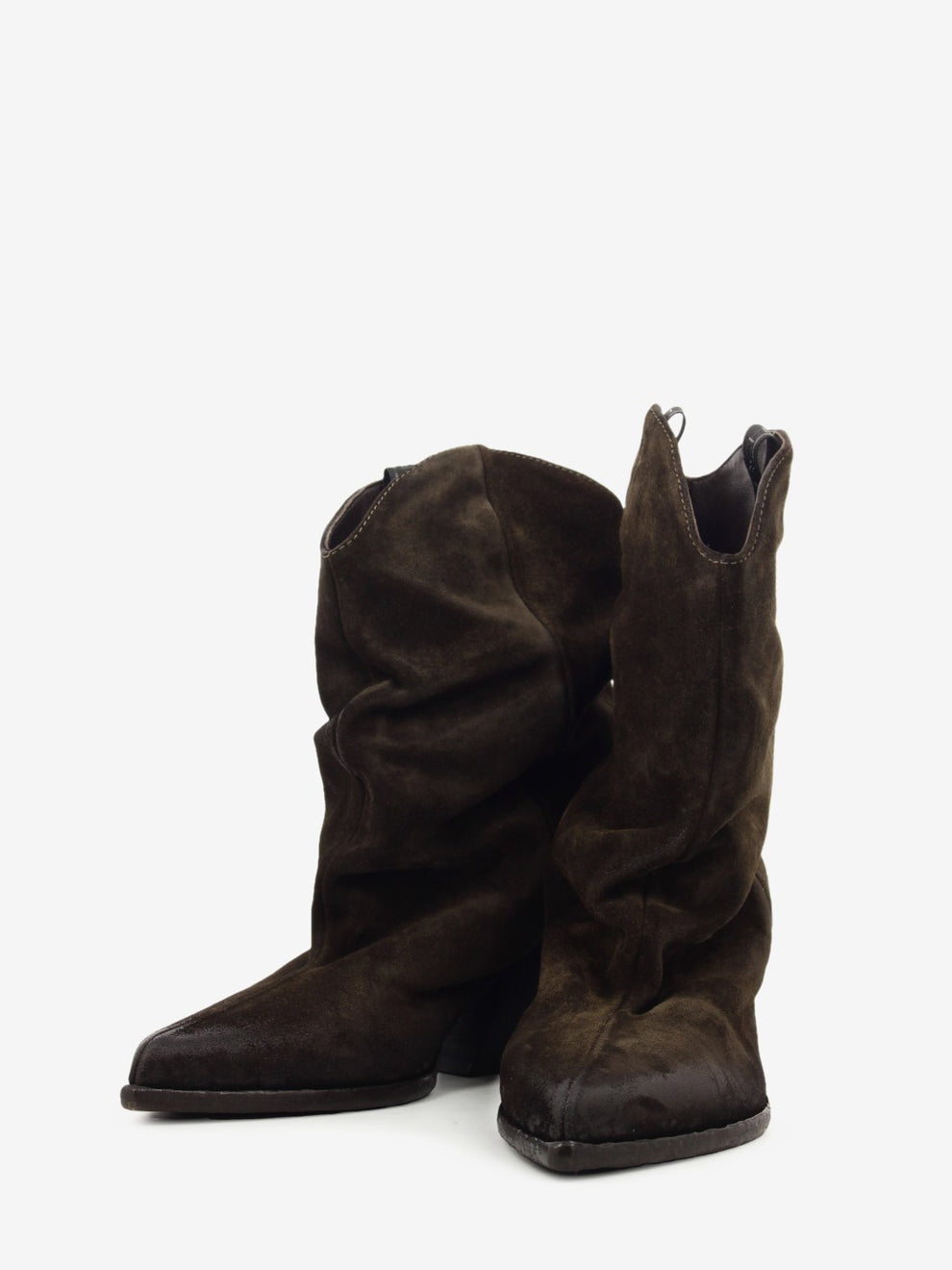 Texano medio Velour suede marrone