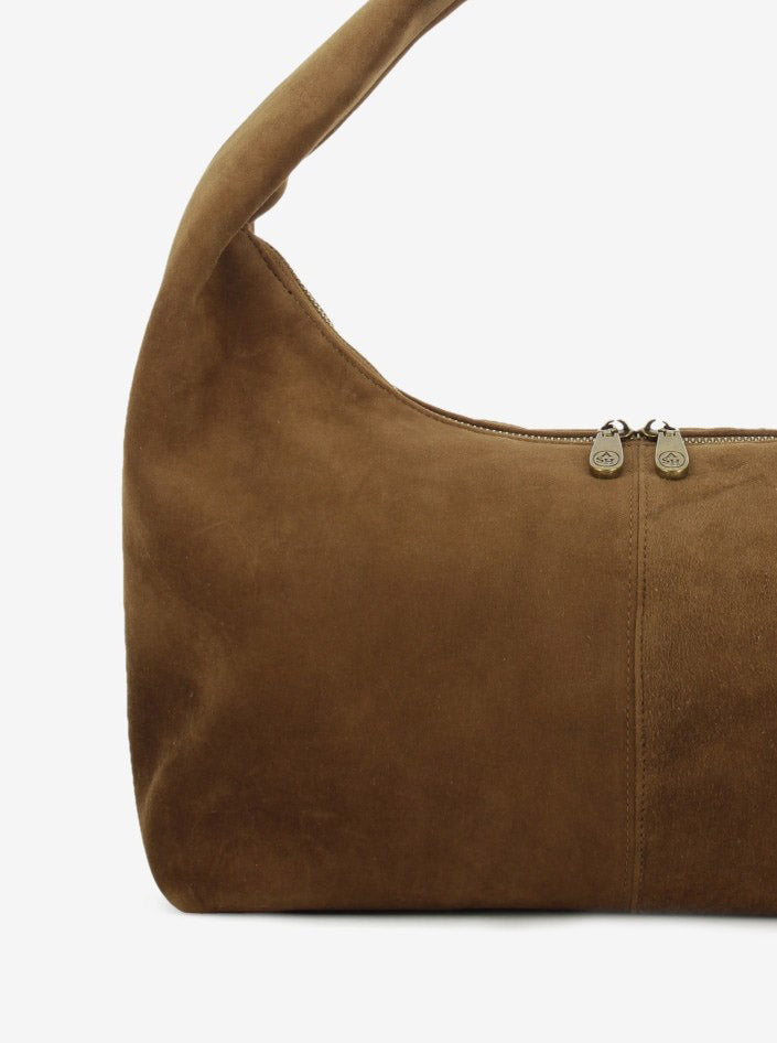 Tote bag in suede Hope chestnut