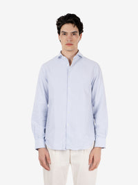 Camicia a righe azzurra