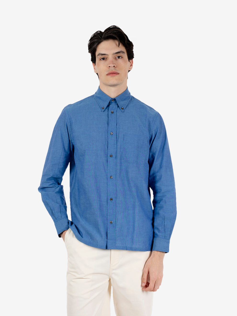 Camicia button-down Drops bluette