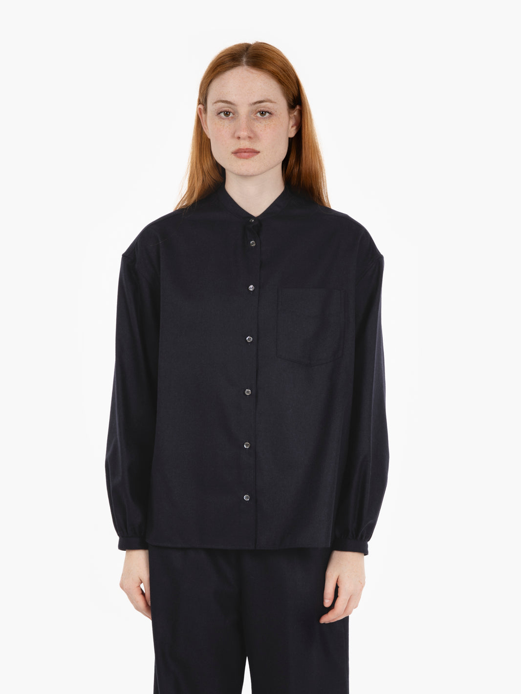 Fresh navy wool shirt