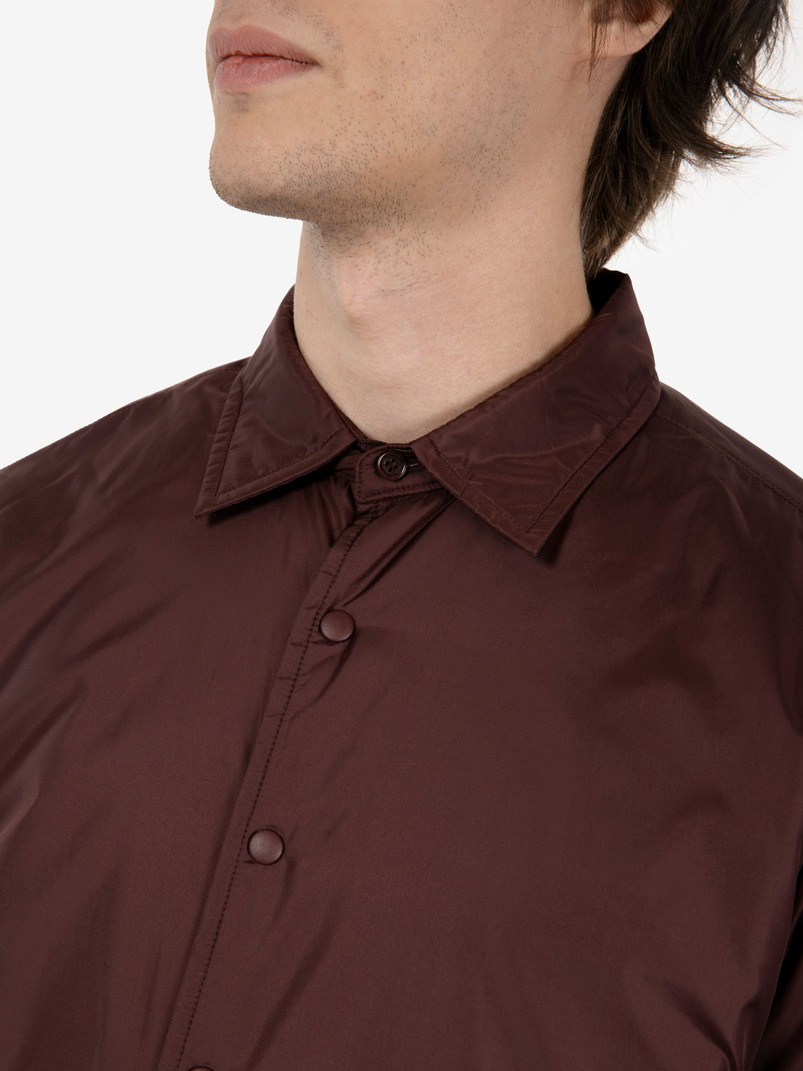 Burgundy nylon shirt