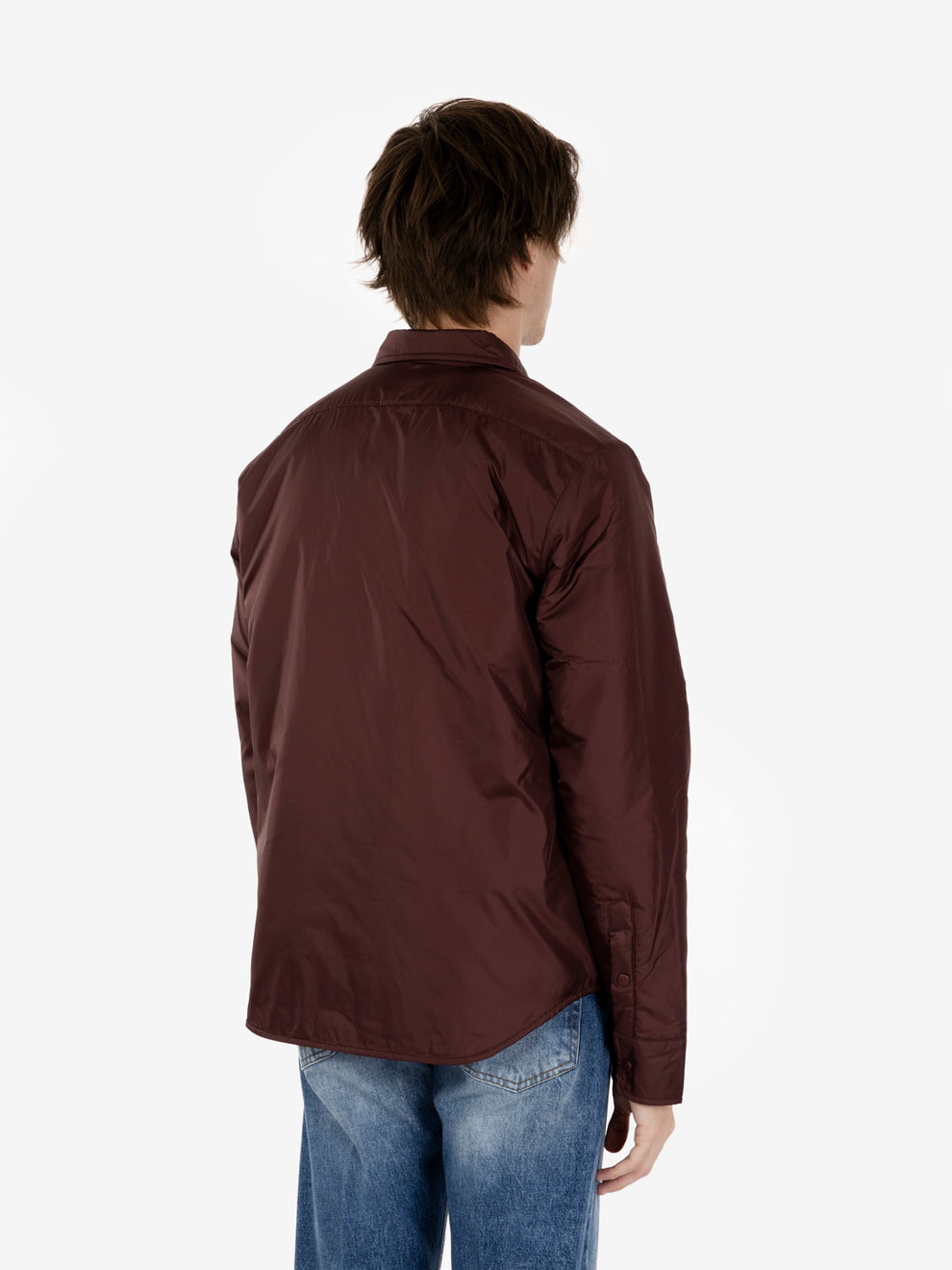 Burgundy nylon shirt