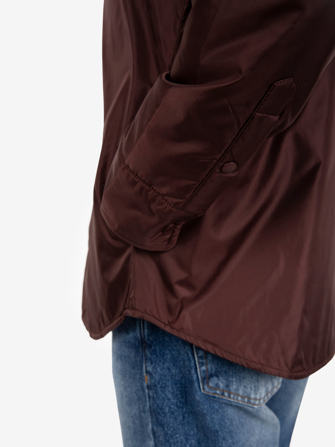 Burgundy nylon shirt