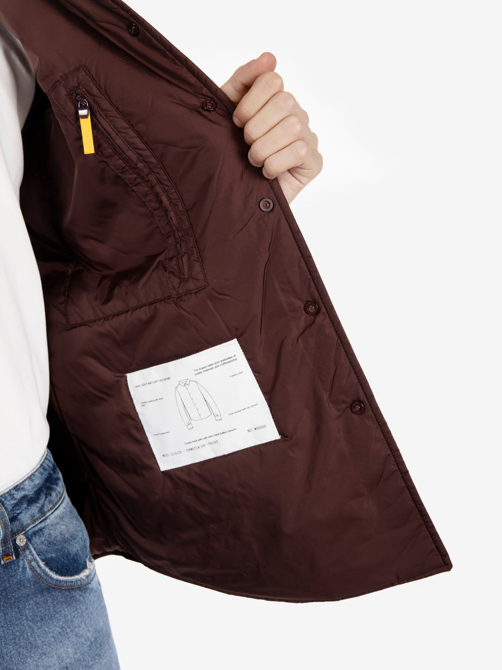 Burgundy nylon shirt