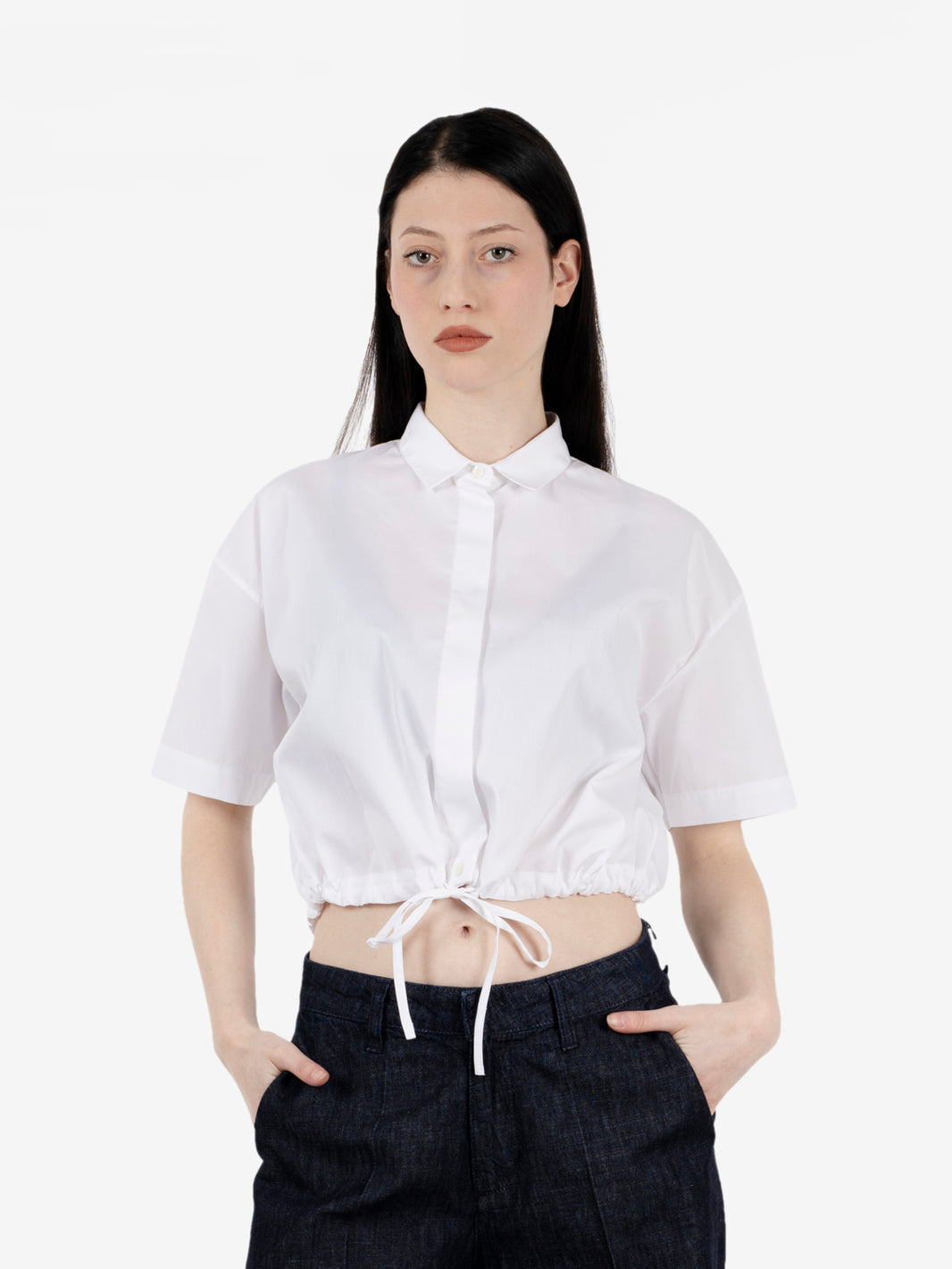 Camicia in popeline bianca