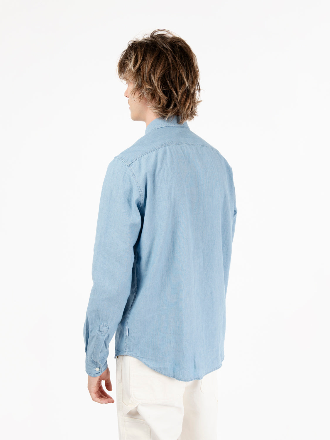 Camicia New slim denim chiaro