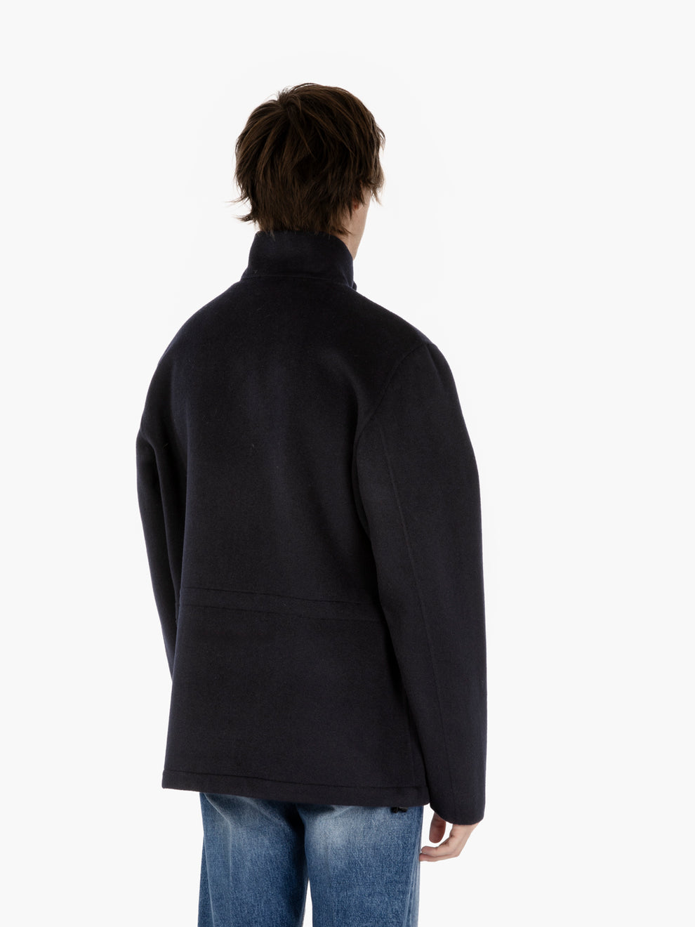 Short coat with navy zip