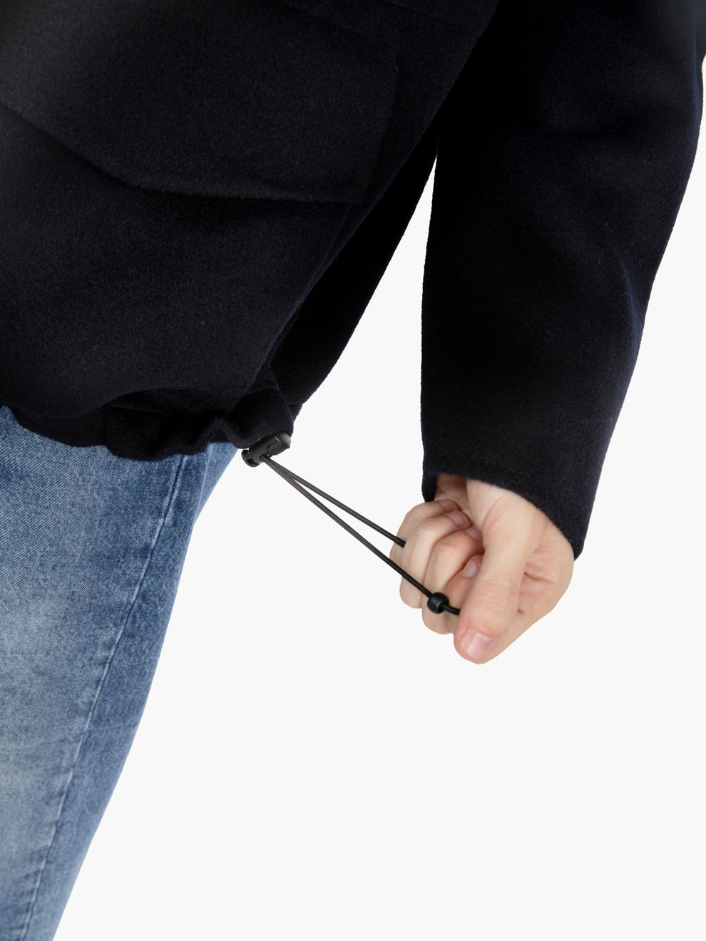 Short coat with navy zip