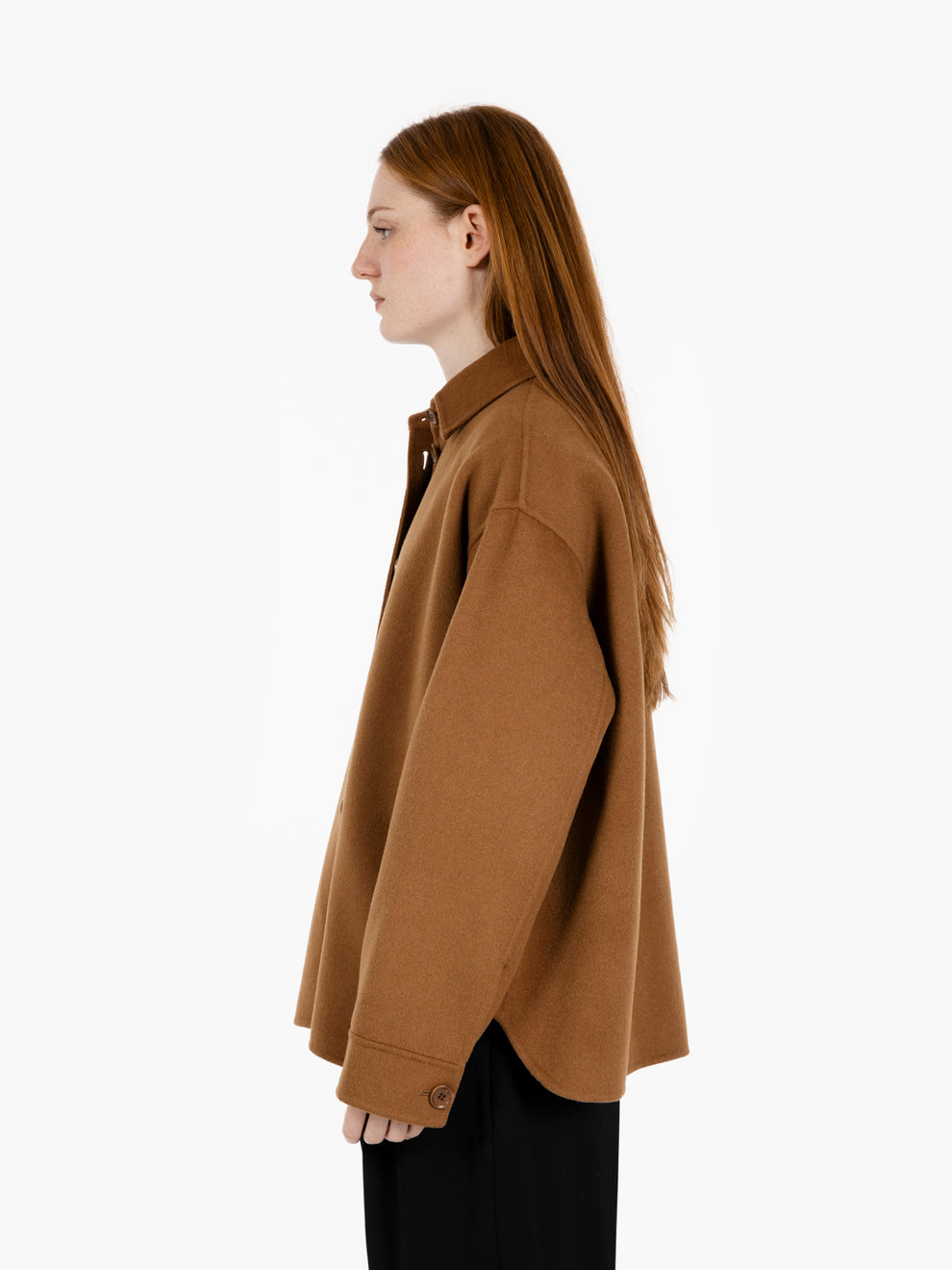 Cappotto corto in lana cammello