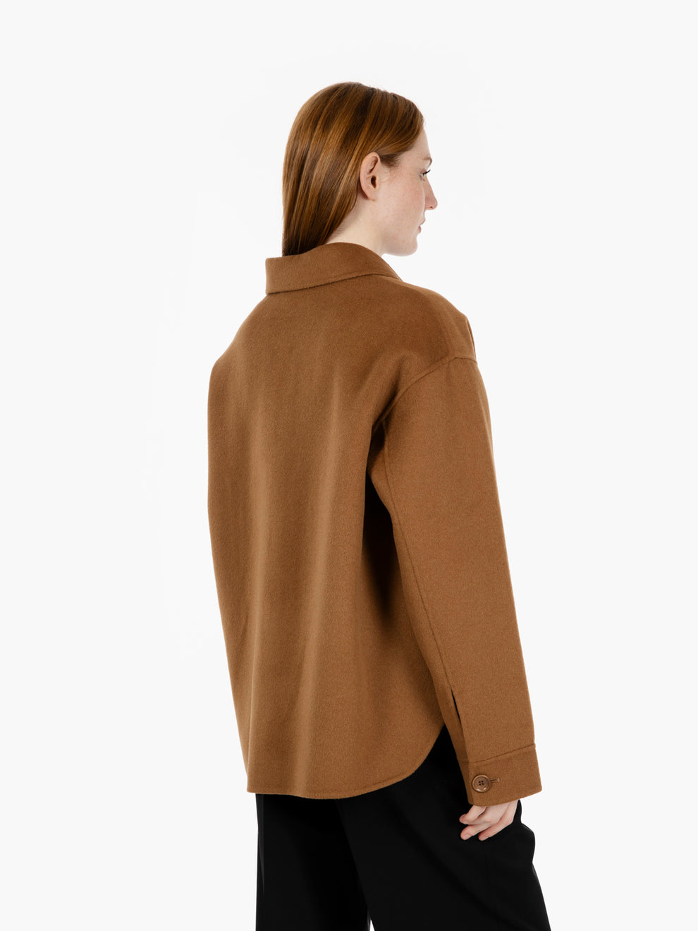 Cappotto corto in lana cammello