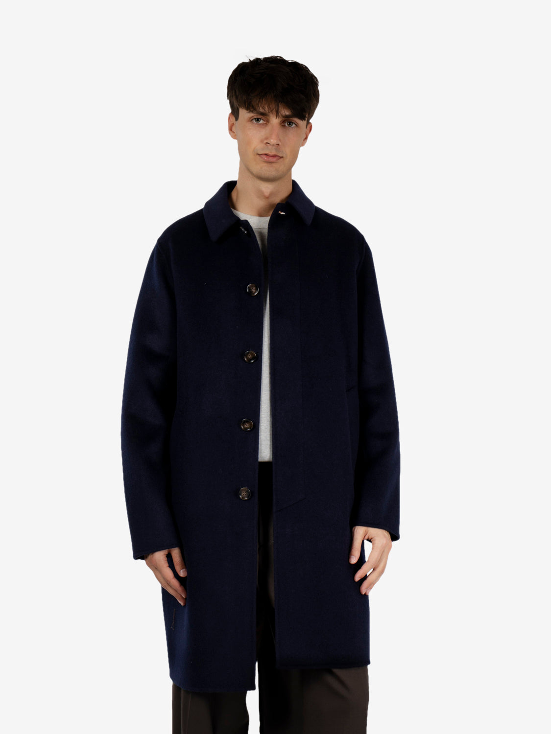 Cappotto lungo Beaver blu