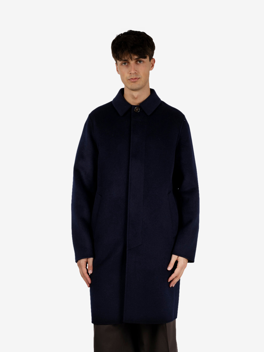 Cappotto lungo Beaver blu
