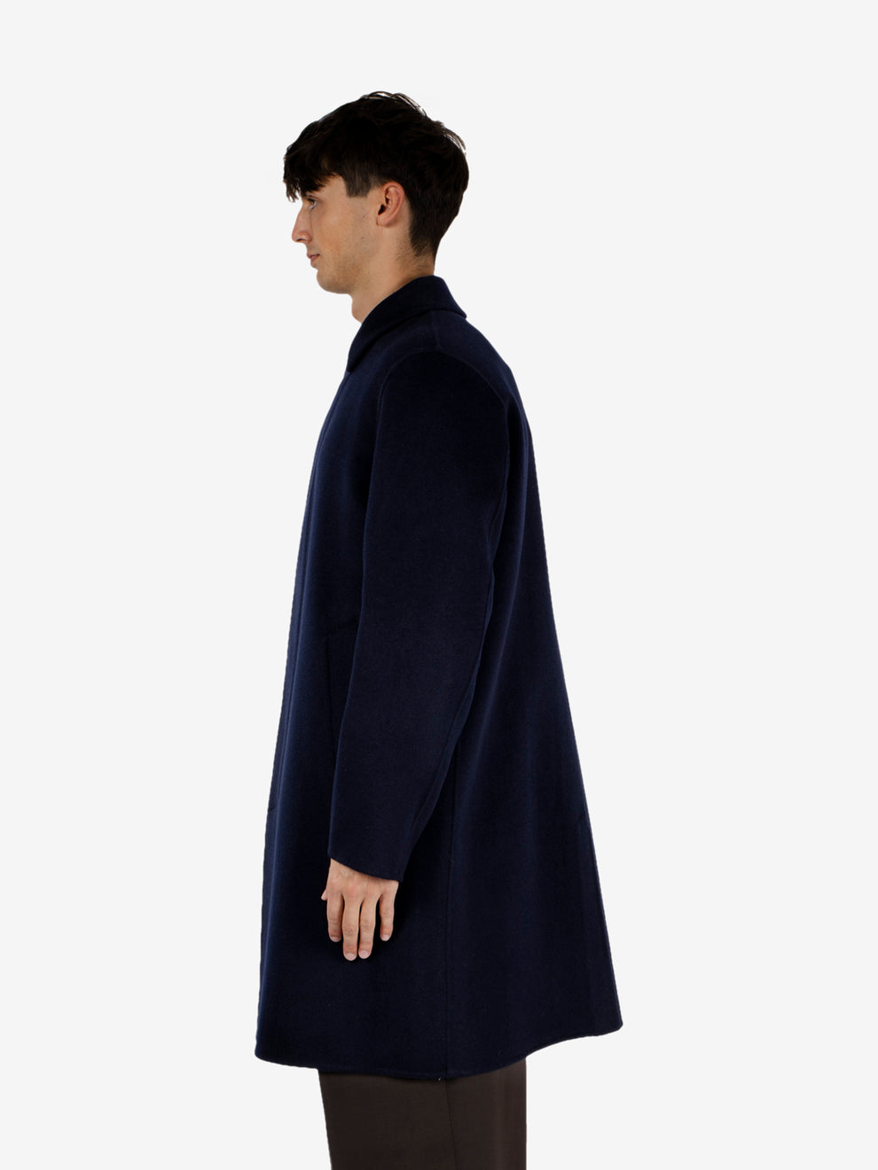 Cappotto lungo Beaver blu