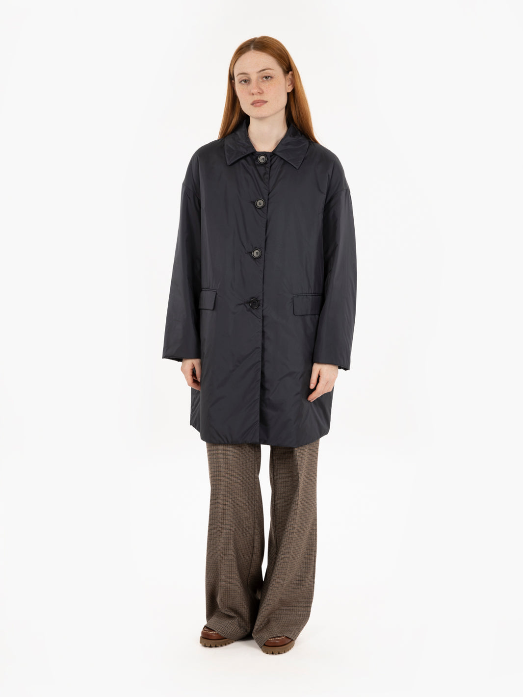 Cappotto Teena in nylon navy