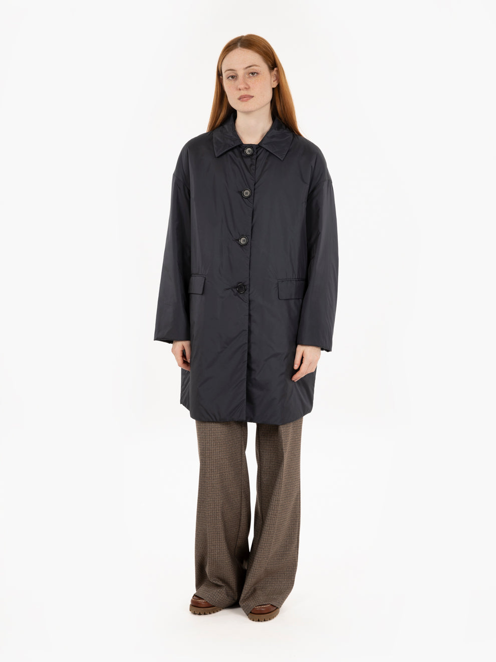 Cappotto Teena in nylon navy