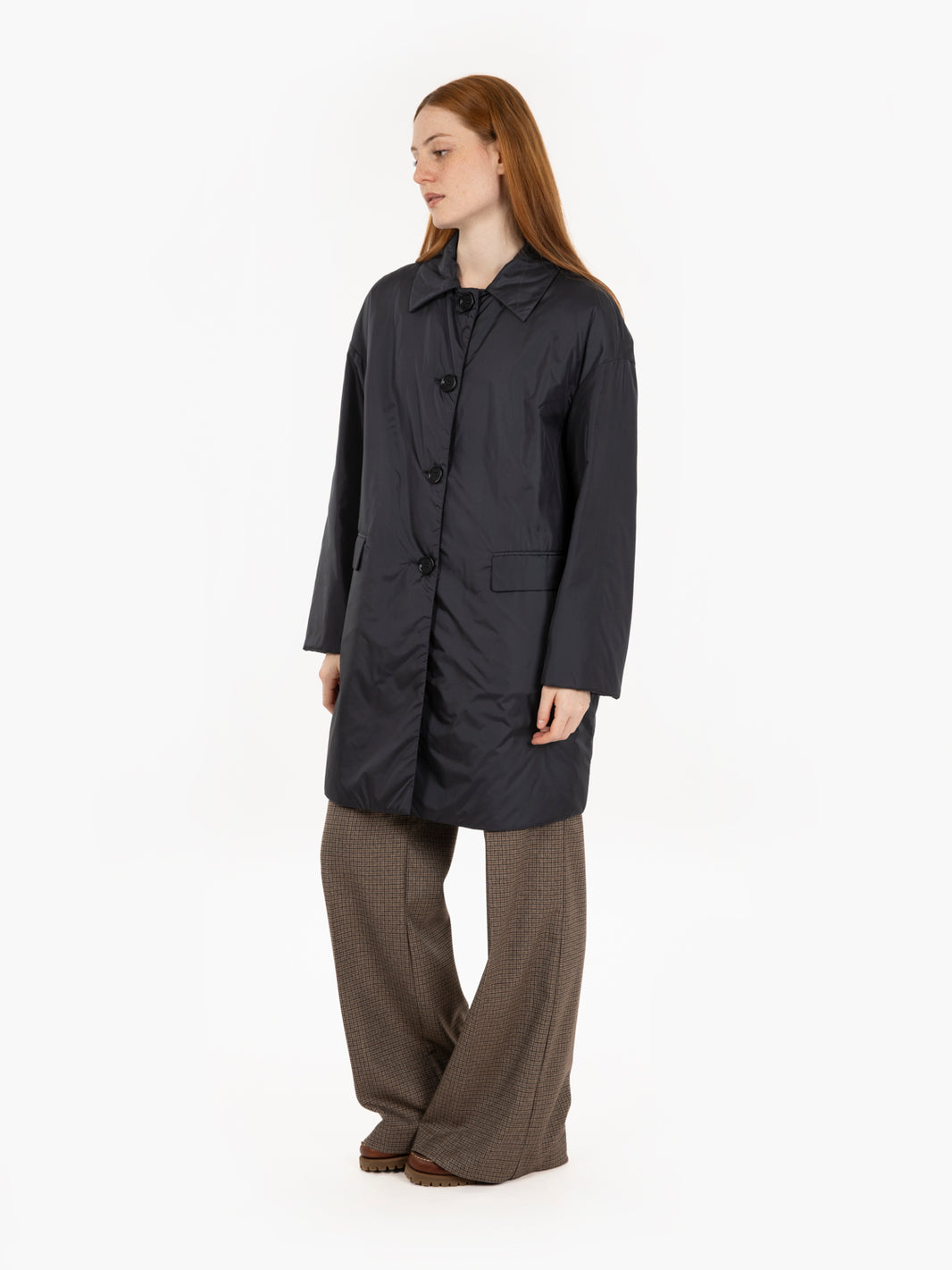 Cappotto Teena in nylon navy