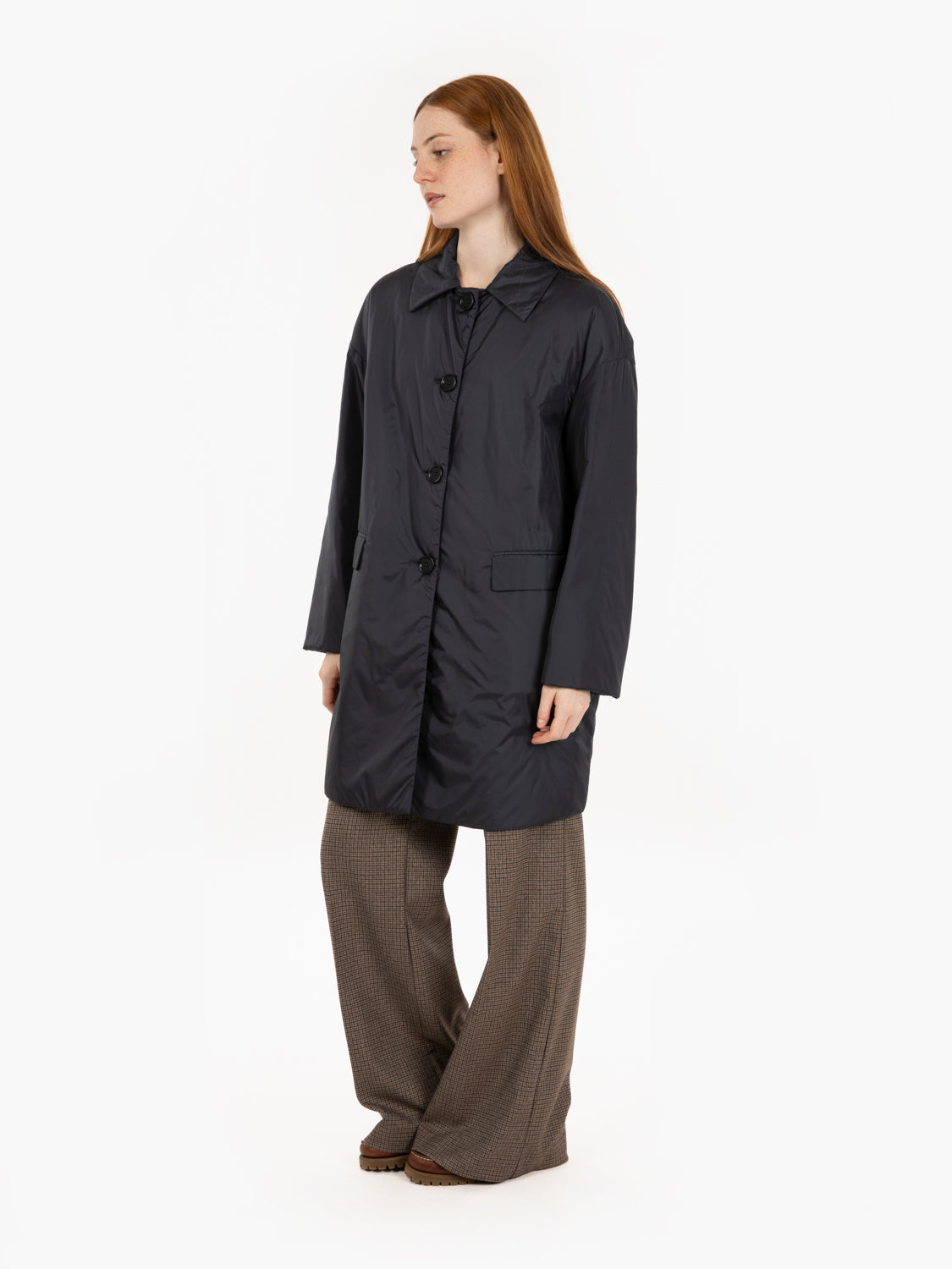 Cappotto Teena in nylon navy