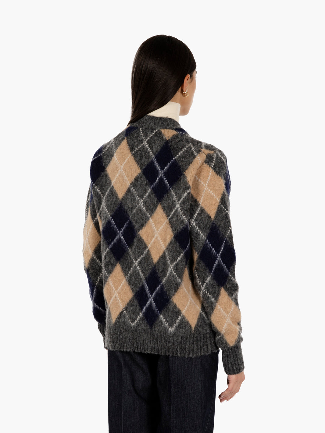 Gray diamond cardigan
