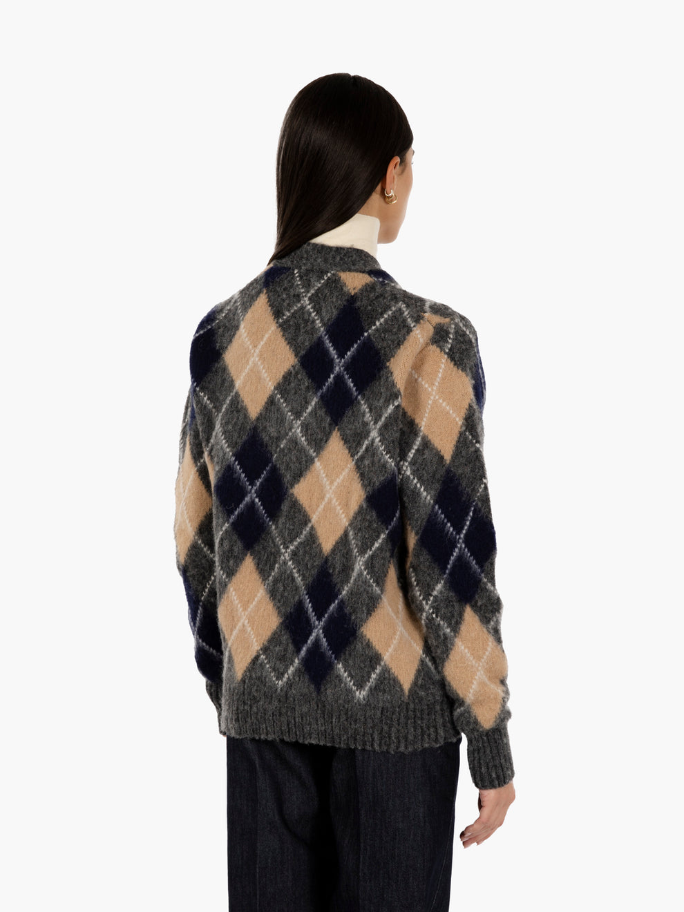 Gray diamond cardigan