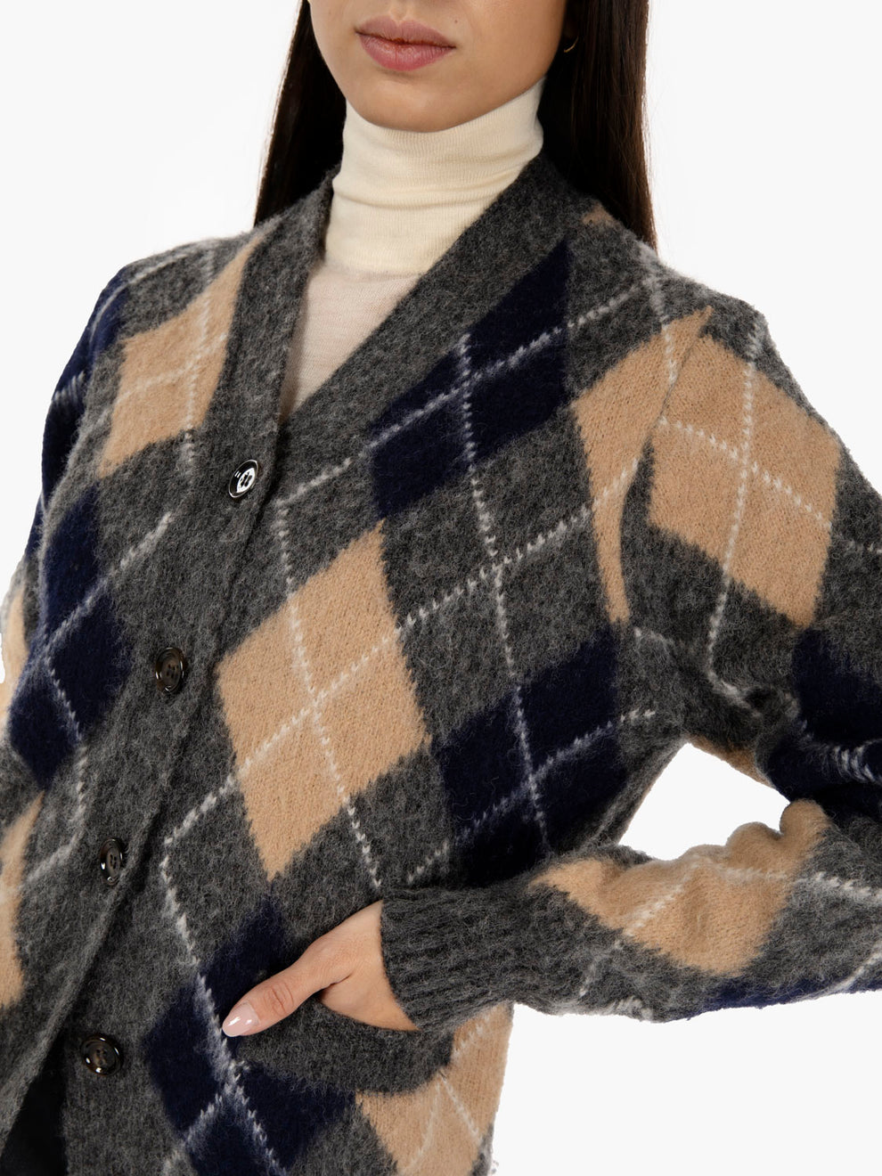 Gray diamond cardigan