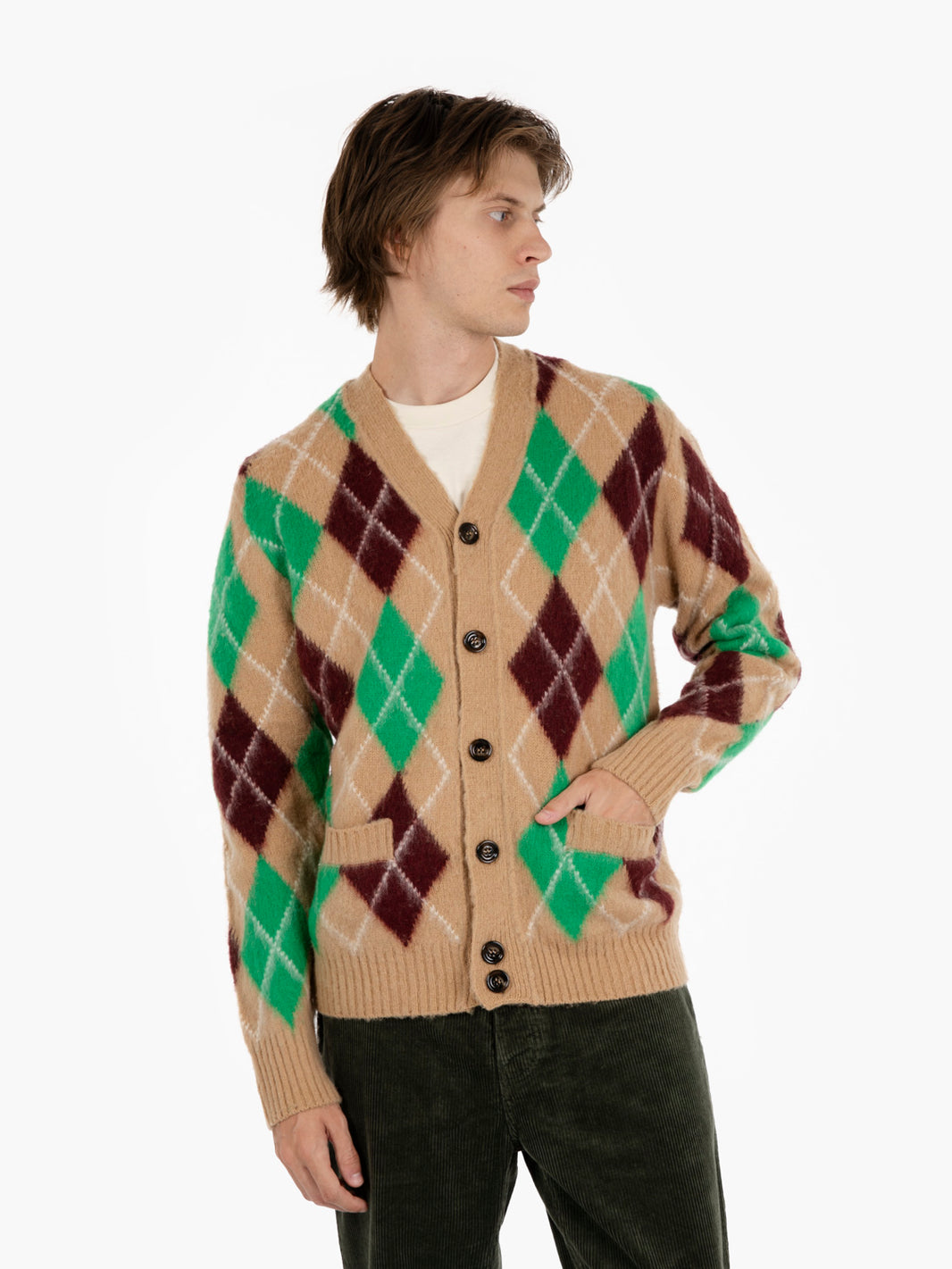 Camel wool cardigan