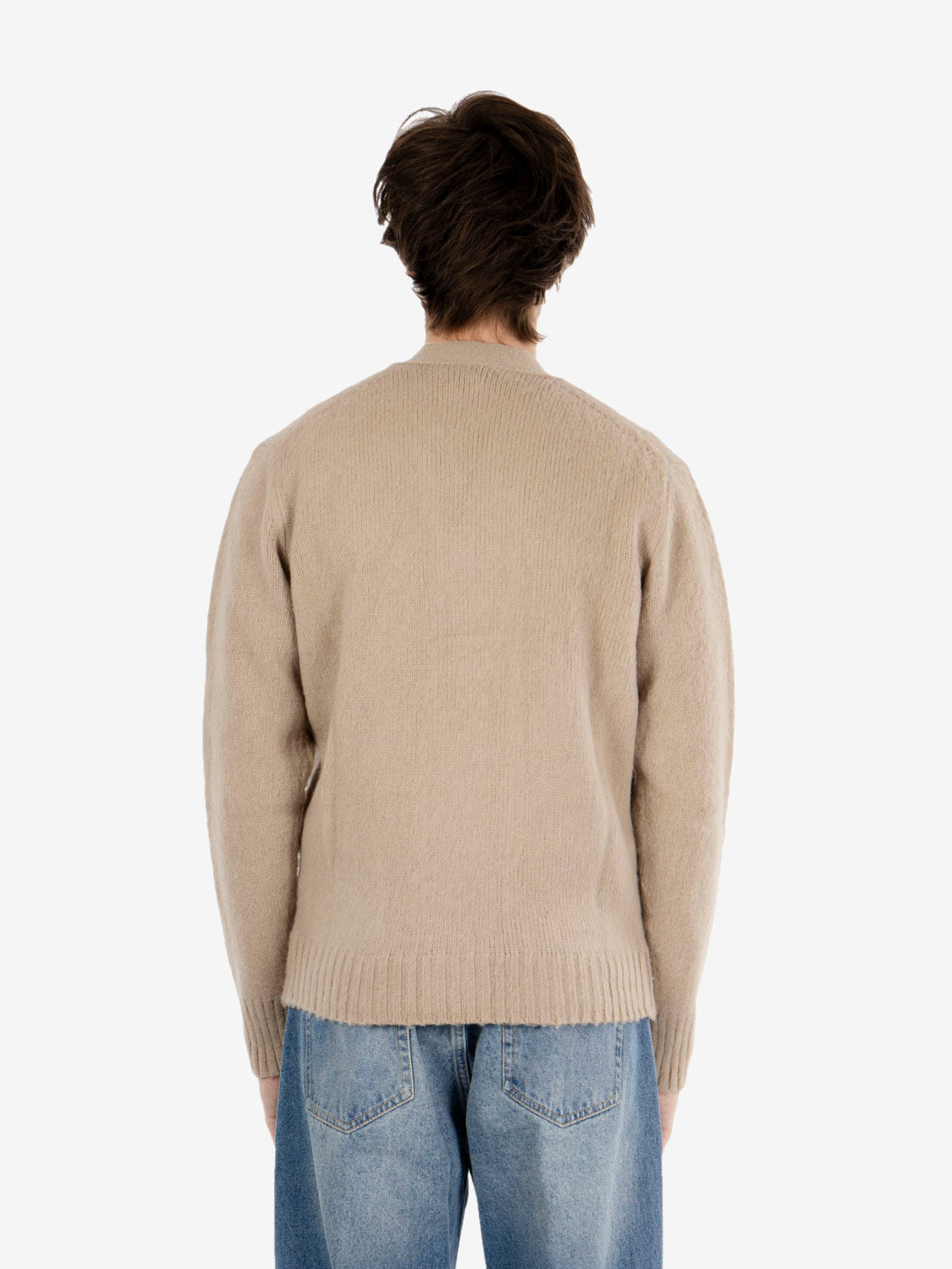 Cardigan in lana sabbia