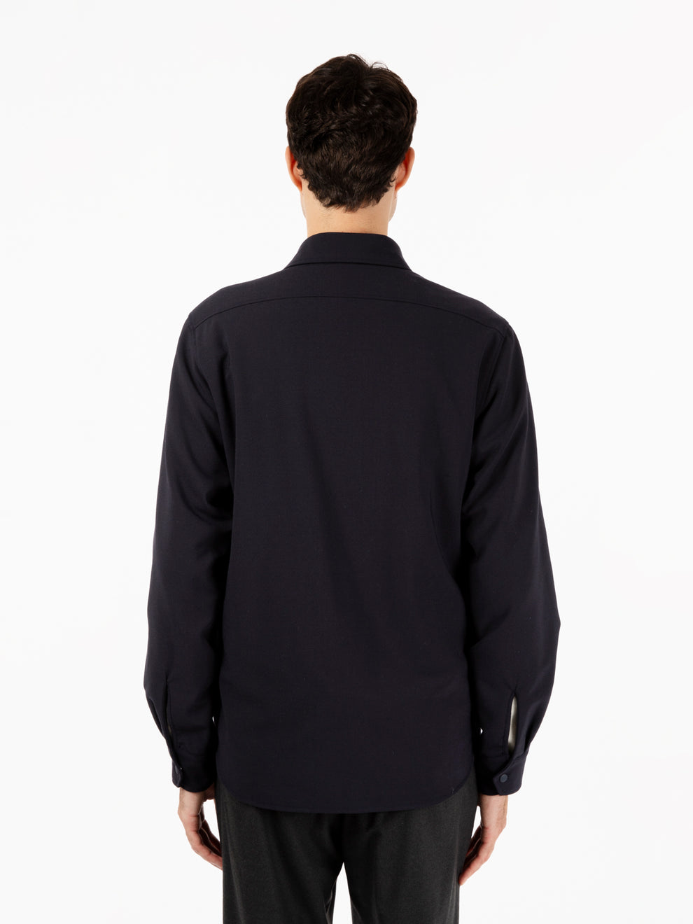Giacca camicia doppia navy