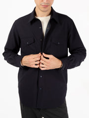 ASPESI - Giacca camicia doppia navy