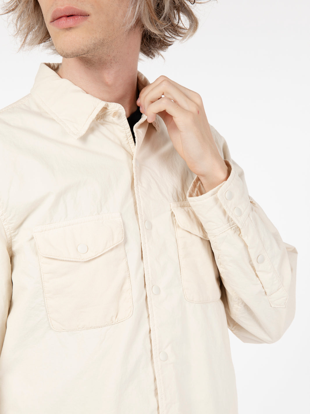 Giacca camicia in cotone ghiaccio