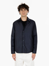 Navy Nylon Shirt Jacket