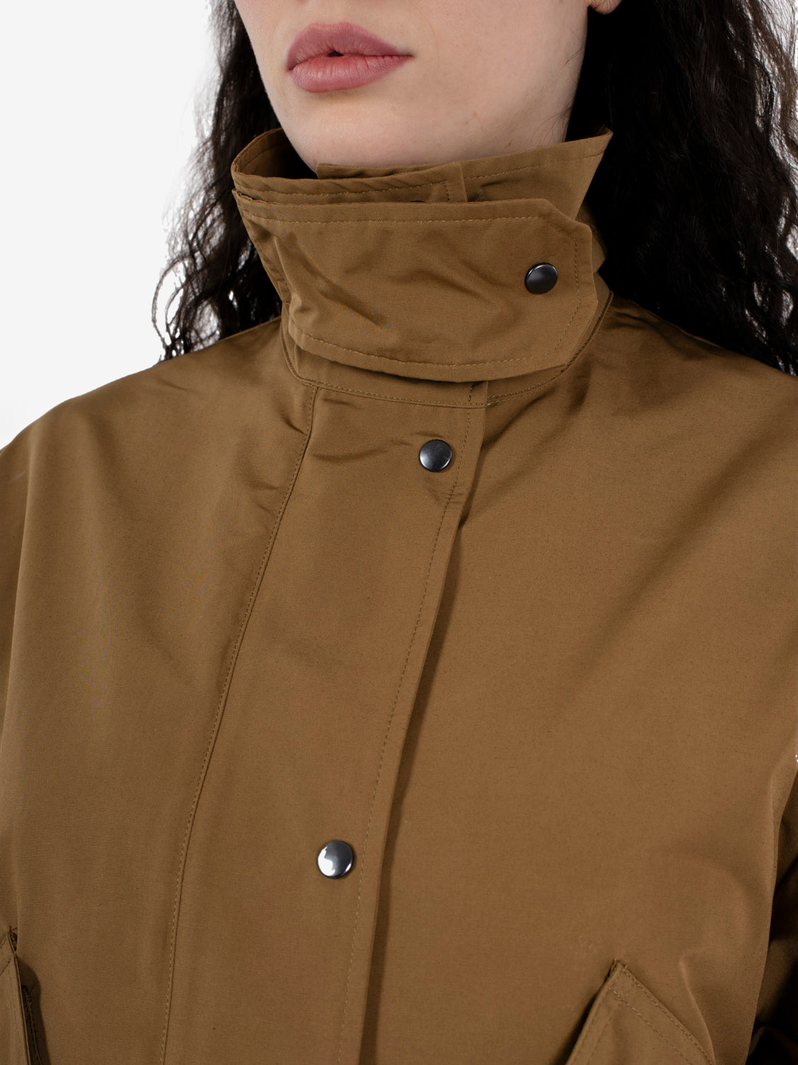 Giacca in tela di cotone tabacco