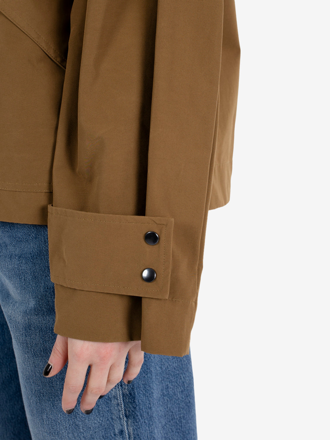 Giacca in tela di cotone tabacco
