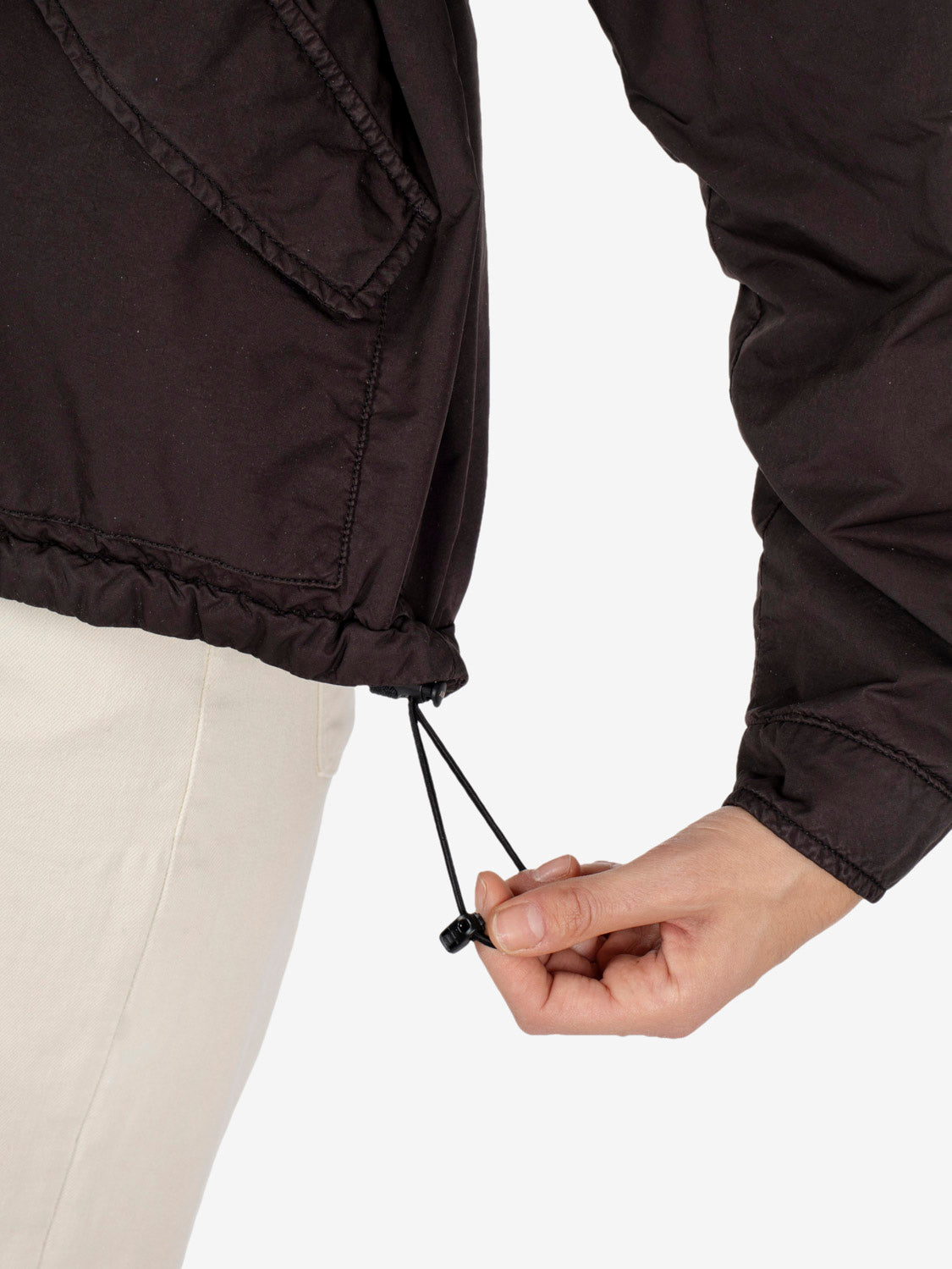 Brown hooded jacket