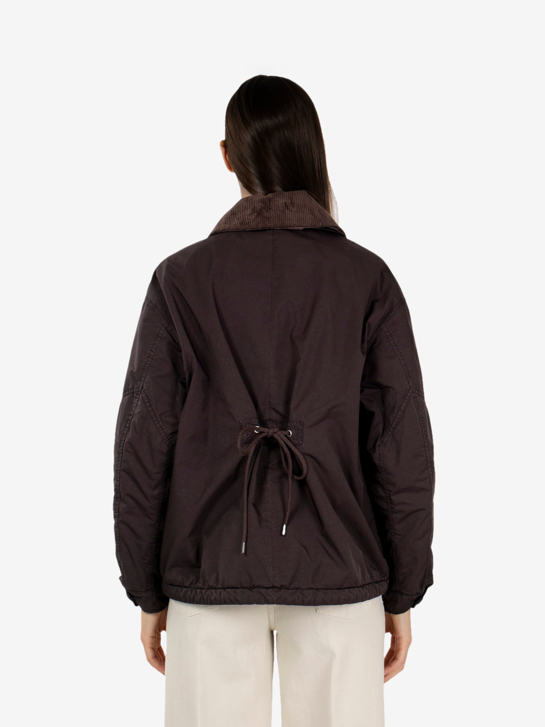 Brown hooded jacket