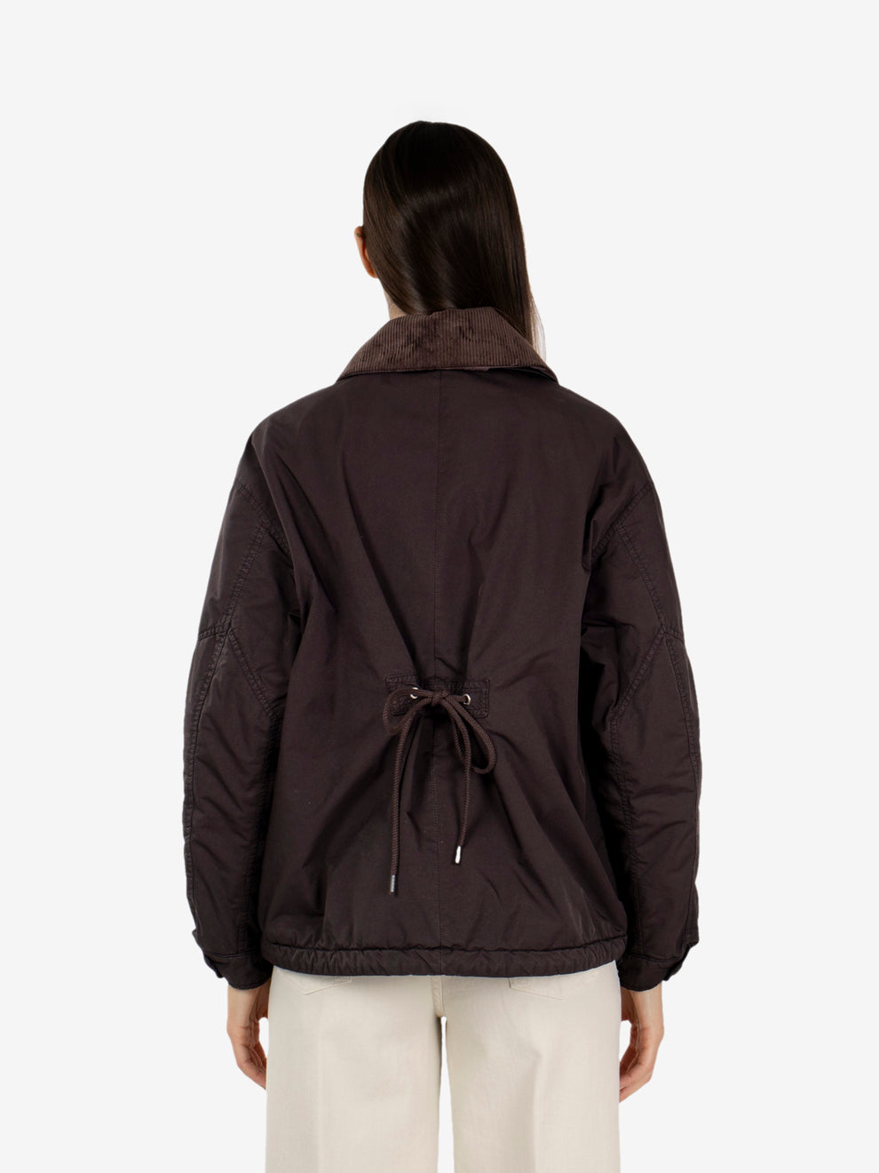 Brown hooded jacket