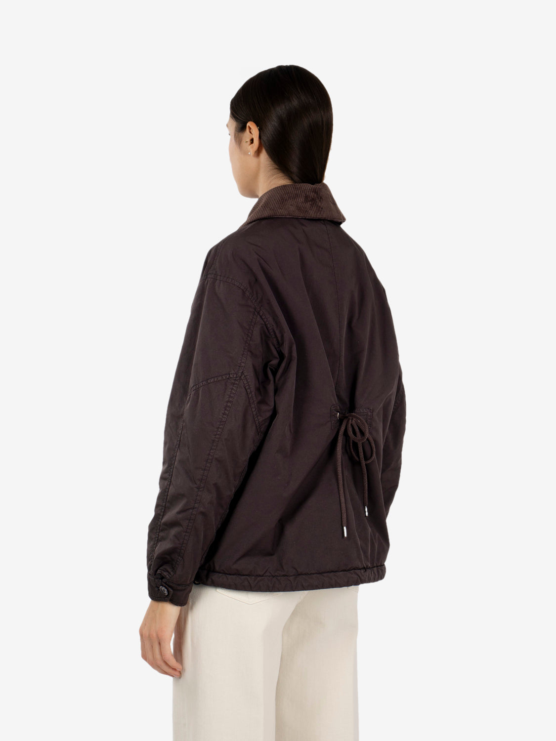 Brown hooded jacket
