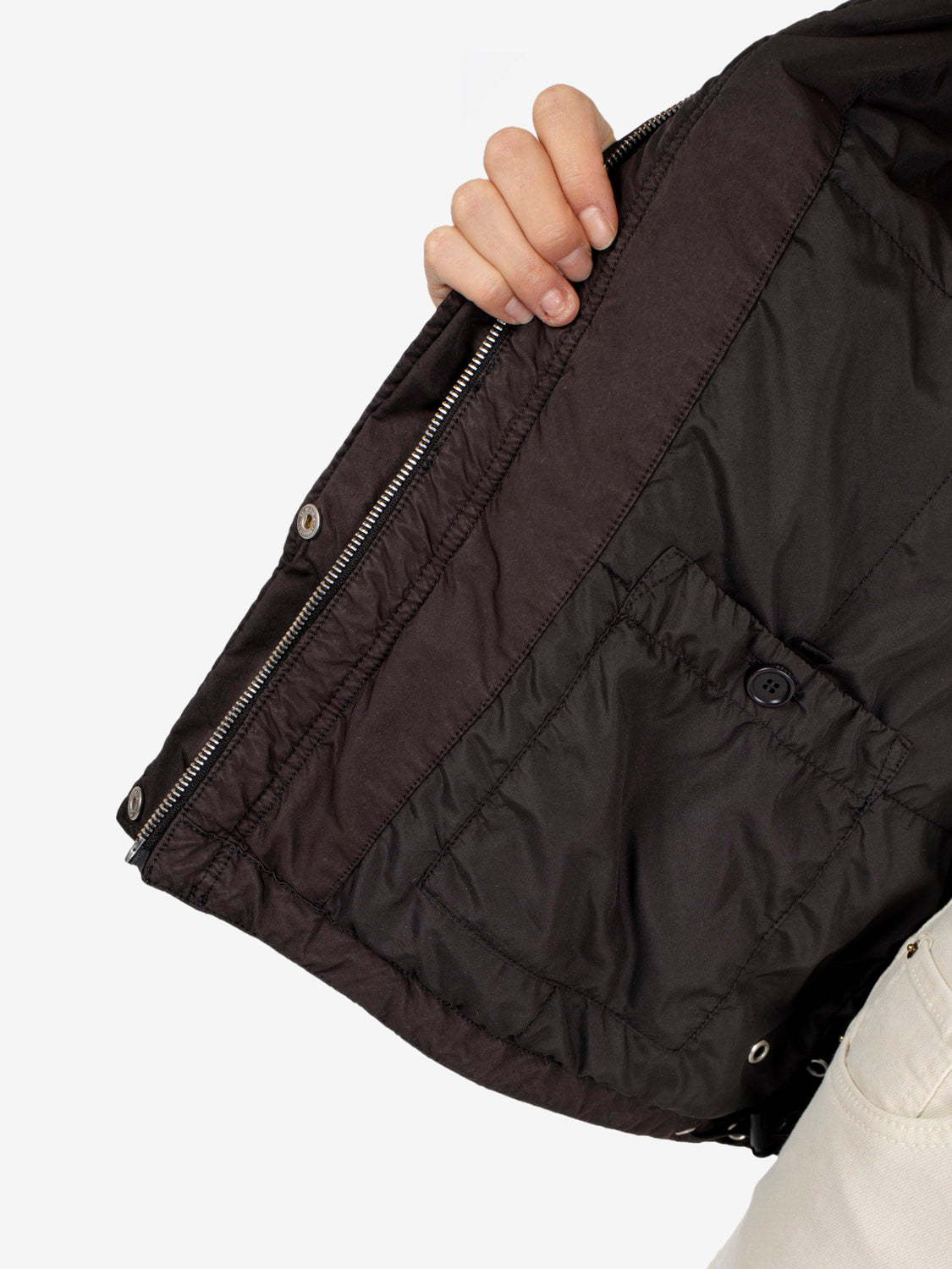 Brown hooded jacket