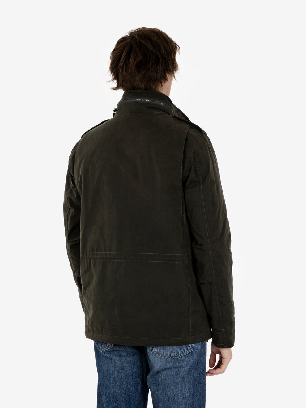 Green jacket with pockets