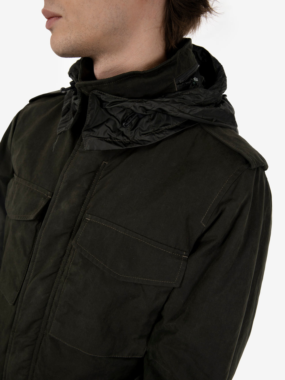 Green jacket with pockets