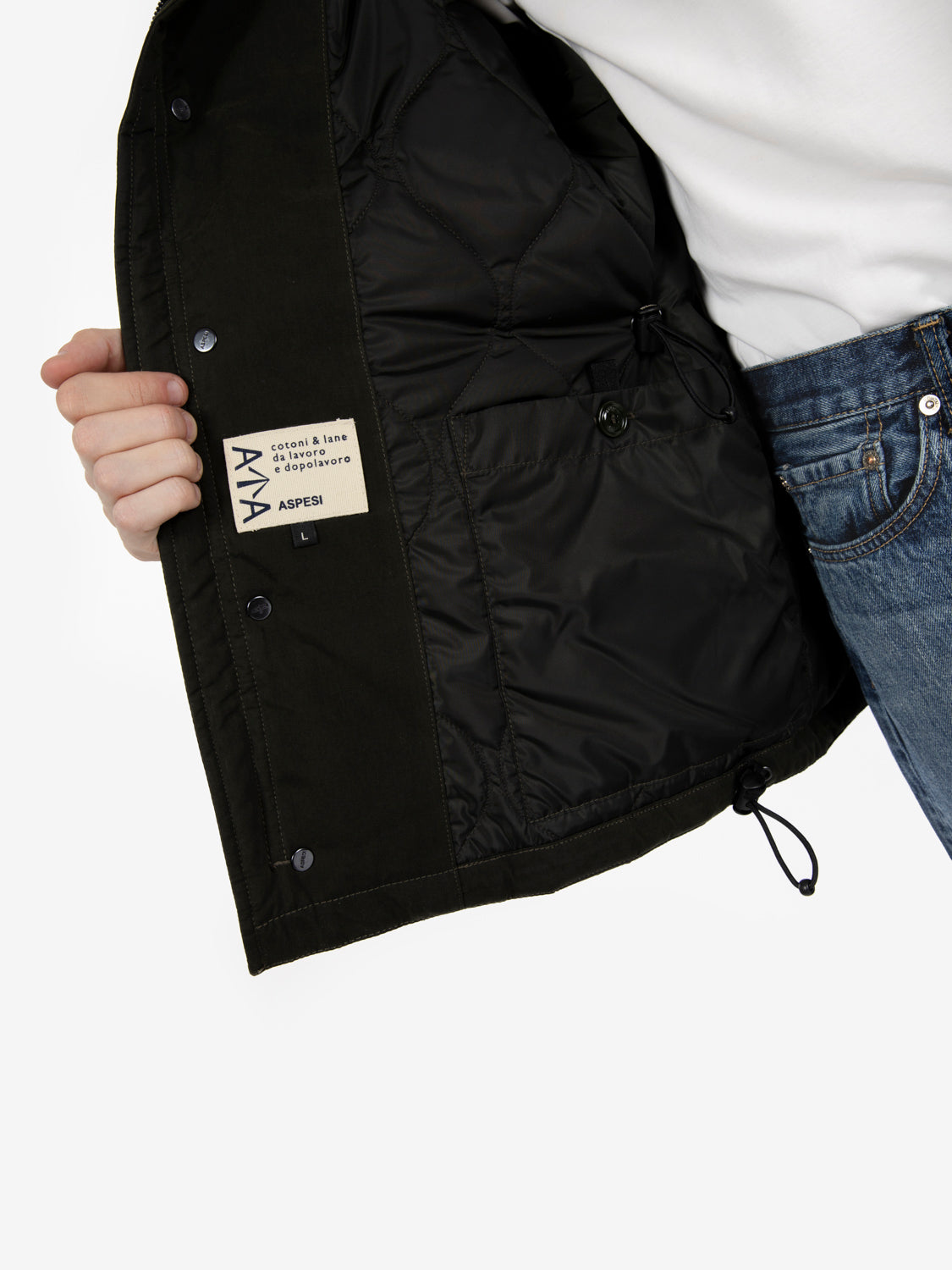 Green jacket with pockets