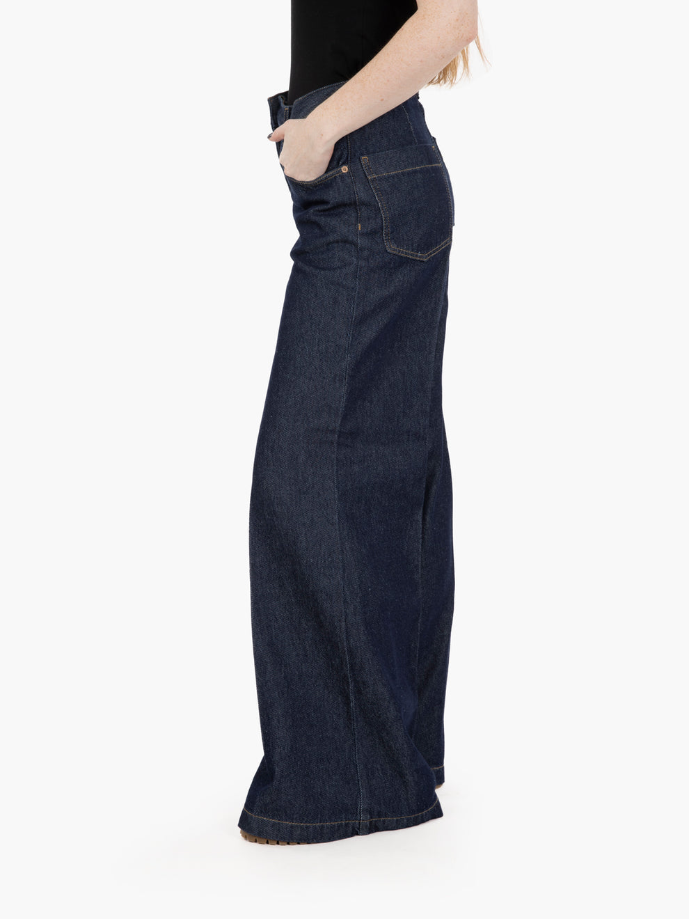 Blue denim palazzo jeans