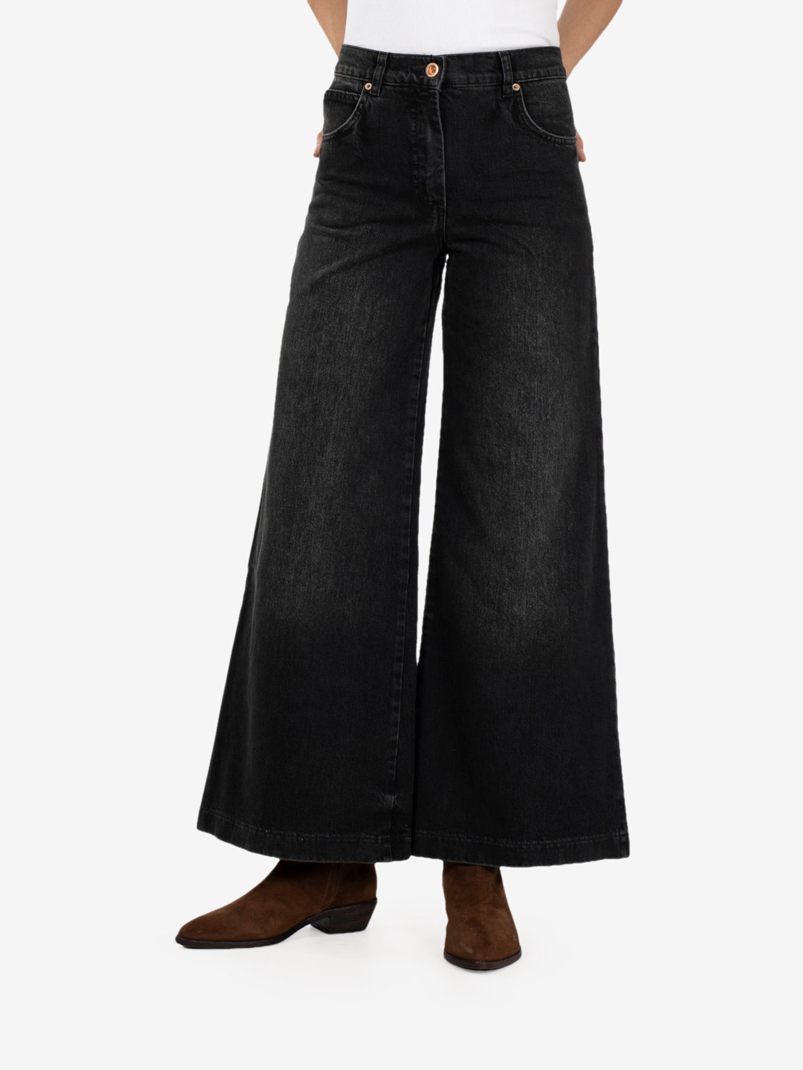 Black flared leg jeans