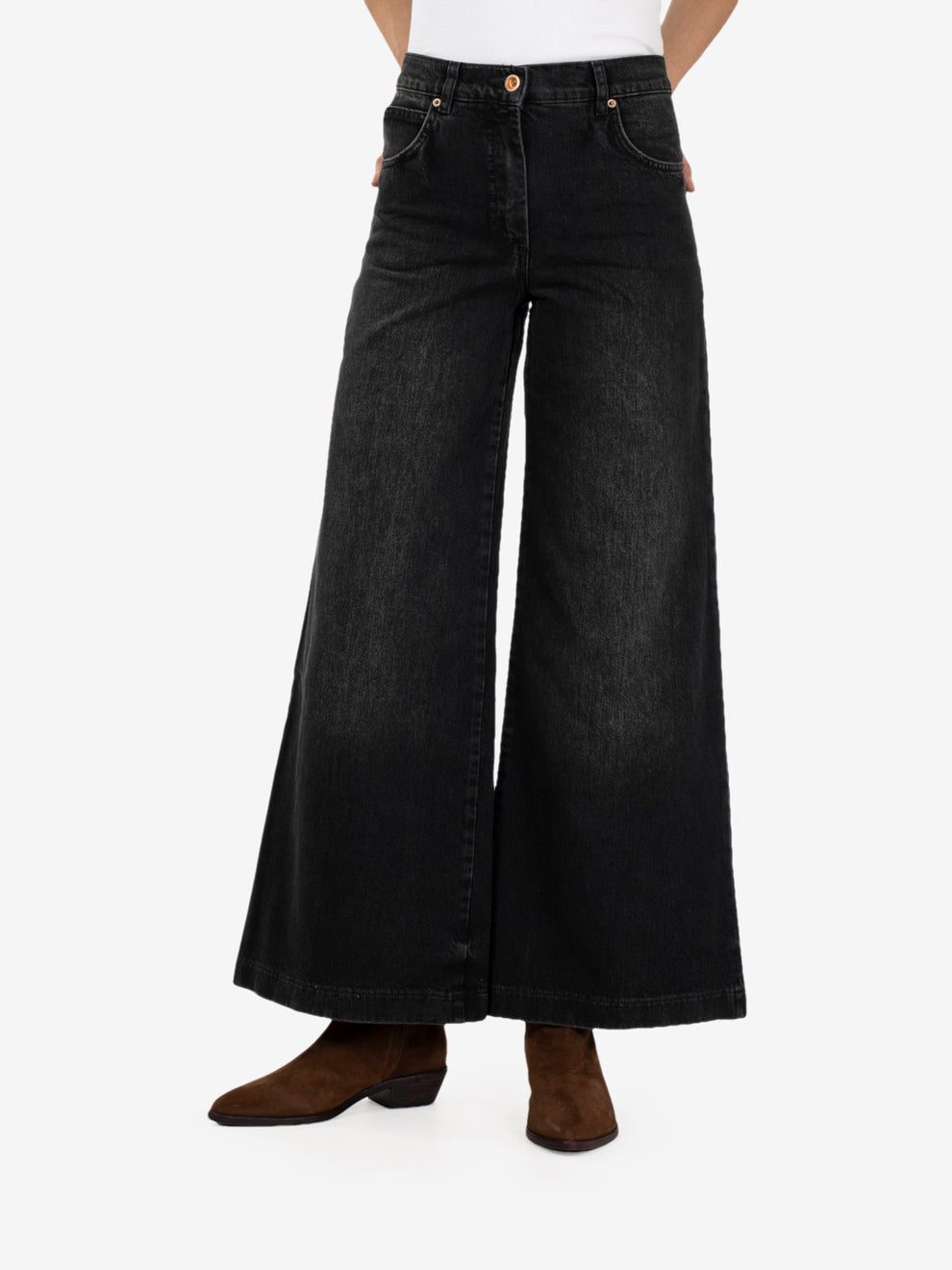 Black flared leg jeans