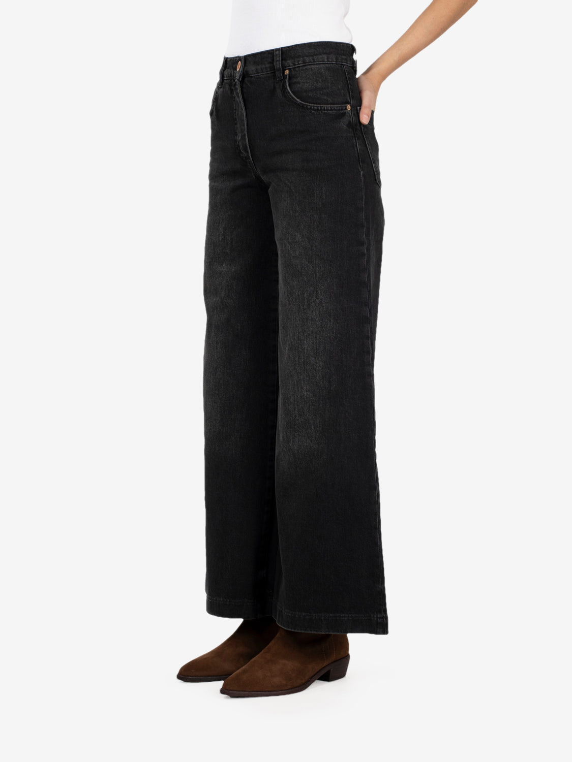 Black flared leg jeans
