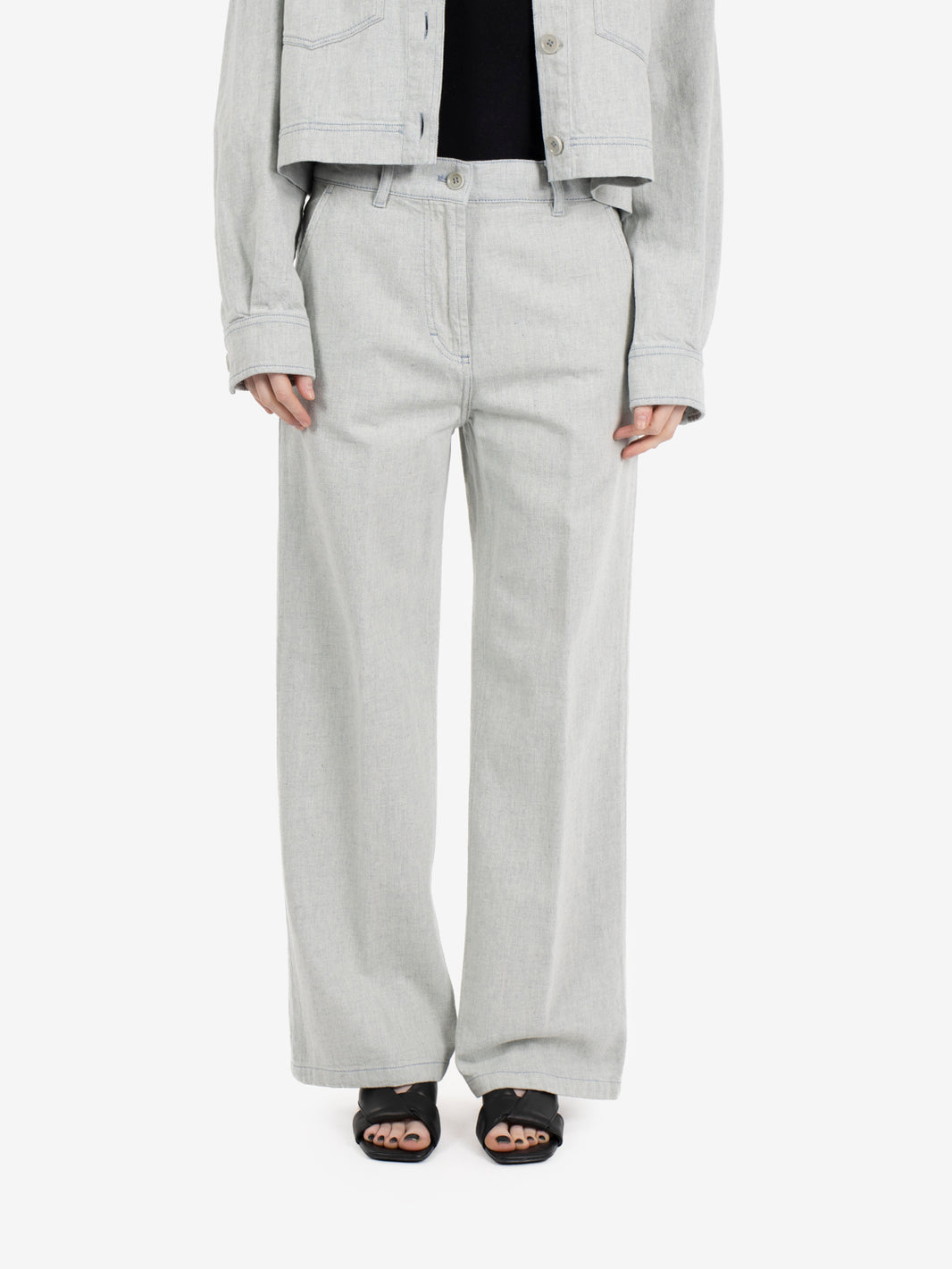 Pantaloni in denim sasso