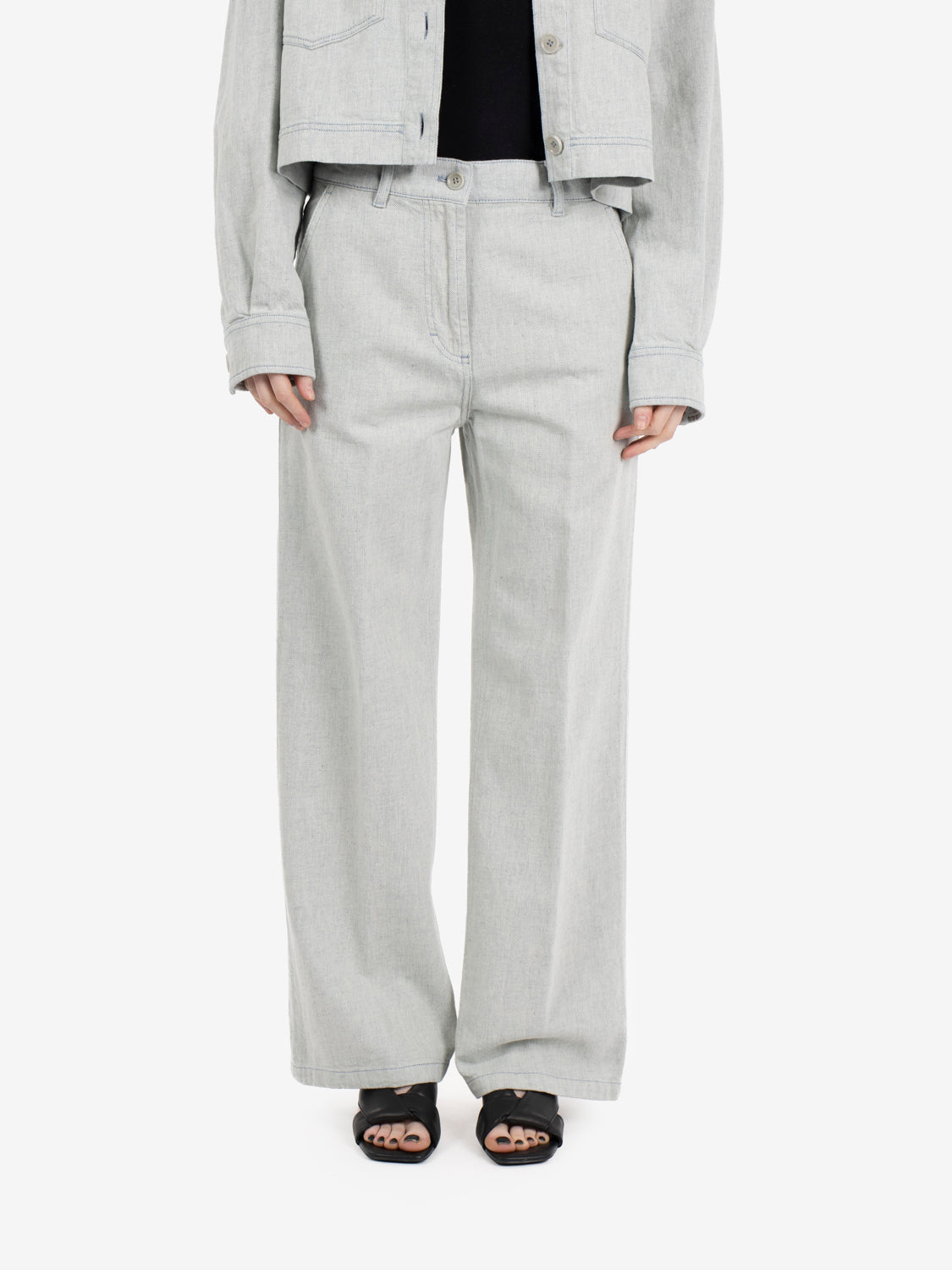 Pantaloni in denim sasso