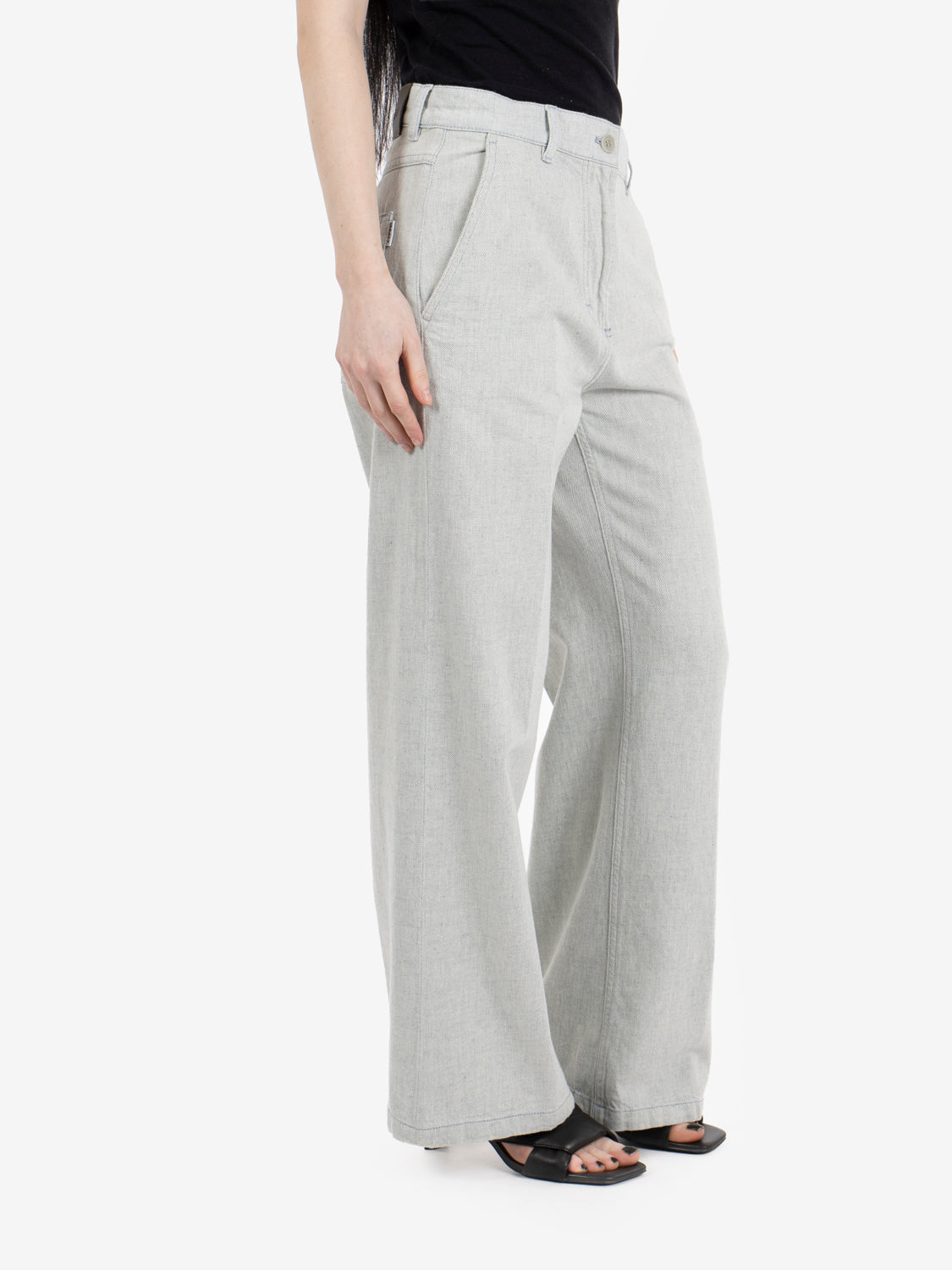 Pantaloni in denim sasso