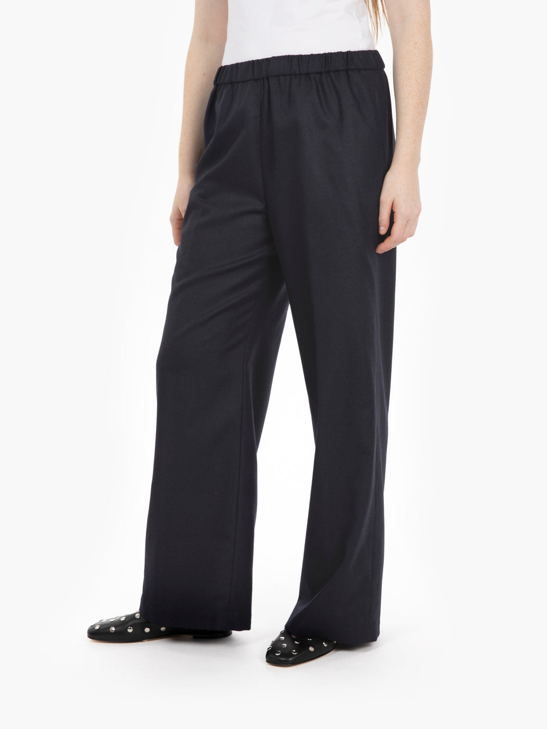 Fresh navy wool trousers